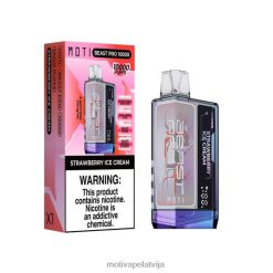 MOTI Beast Pro vienreizējās lietošanas vape (5%, 10000 uzpūtienu) 628D050 MOTI vape kit latvija zemeņu saldējums