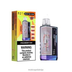 MOTI Beast Pro vienreizējās lietošanas vape (5%, 10000 uzpūtienu) 628D051 MOTI vape latvija zemeņu kivi