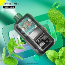 MOTI Go Pro vienreizējās lietošanas tvaiki (5%, 12000 uzpūtienu) 628D016 MOTI vape review svaiga piparmētra