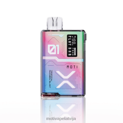 MOTI Play Bar 7500 vienreizējās lietošanas vape (5%, 7500 uzpūtienu) 628D054 MOTI vape price tropu varavīksnes sprādziens
