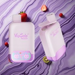 Vapsolo Twins 20000 Puffs 40 ml E-Liquids Vīnogu Ledus & Zemeņu Kivi Latvija vape